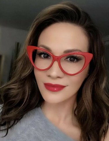 LUX Large Bright RED NIKITA Cat Eye Big PinUp Rockabilly Clear Eyeglasses Frames