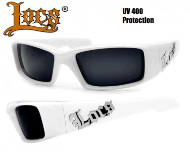 Locs Sunglasses - Men's Wrap Around Frame - Stylish 1 Piece Lens - Black & White