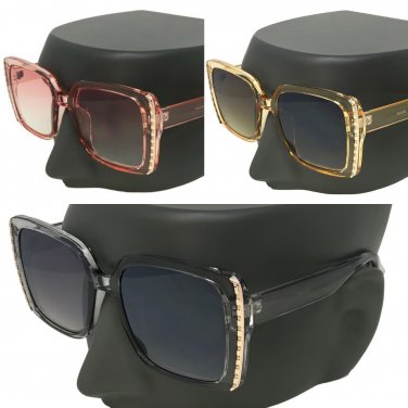 Lauren Flat Top Oversized HUGE Large Square Aviator Women Sunglasses GAFAS SHADZ