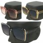 Lauren Flat Top Oversized HUGE Large Square Aviator Women Sunglasses GAFAS SHADZ