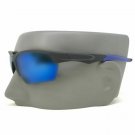 Mens Designer Wrap Around Visor Sports Biker Ski Leisure Blue Sunglasses Shades