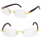 Hip-Hop Buffs Pop Smoke Metal glasses Woo Shades Rimless Gold Frame Clear Square