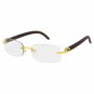 Hip-Hop Buffs Pop Smoke Metal glasses Woo Shades Rimless Gold Frame Clear Square