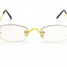 Men Classy Elegant Sophisticated Style Clear Lens EYE GLASSES Gold Rimless Frame