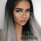 UNISEX Clear Lens Aviator Hipster Gold Glasses Sunglasses Retro Metal Nerd Geek