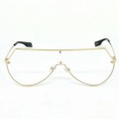Oversized X Large CUT FLAT Lens Eyeline Shield Big Aviator Clear Sunglasses XL