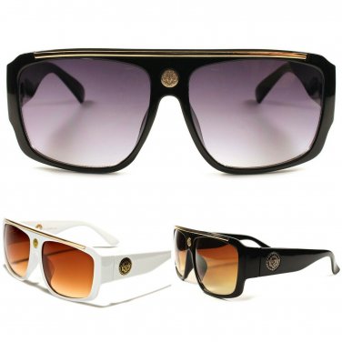Men Sunglasses Hip Hop New Big Fashion Design Women Black Brown Lens Kleo Square