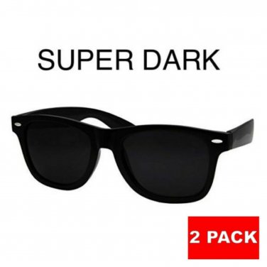2 PAIR UNISEX Sunglasses  GEEK CLASSIC Black Frame 100% UV NEW MEN WOMEN Wayfar
