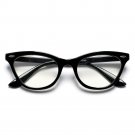 50's Retro Vintage Cat Eye Black Frame Clear Lens Women Eyeglasses Glasses
