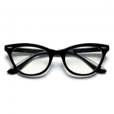 50's Retro Vintage Cat Eye Black Frame Clear Lens Women Eyeglasses Glasses