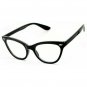 50's Retro Vintage Cat Eye Black Frame Clear Lens Women Eyeglasses Glasses