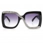 Women&acirc;��s fashion sunglasses, square rhinestone sunglasses, oversize luxury diamon