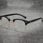 Mens Classy Elegant Retro Style Clear Lens EYE GLASSES Square Gold & Black Frame