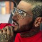 Men's CLASSIC VINTAGE RETRO Style SUN GLASSES Gold Frame Clear Lens Mirror Tint