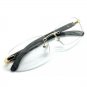 Men Classy Elegant Sophisticated Style Clear Lens Eye Glasses Gold Rimless Frame