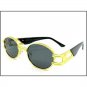 CLASSIC VINTAGE RETRO HIP HOP Style SUN GLASSES Oval Gold Frame Black Lens