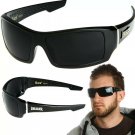 LOCS Rectangular Gangster Black Shades Mens Designer Sunglasses Cholo Dark Lens