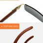 Fashion Rimless Sunglasses Steampunk Frameless Eye Glasses Wood Grain Rectangle