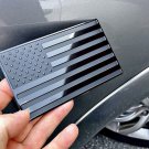 USA Black Metal Flag Emblem for Cars, Trucks 5"x 3" 1pcs