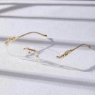 Men Square Rimless Fashion Glasses