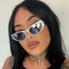 NEW Silver Men Women Celebrity Trend Glasses Hot Girls 2000s Y2K Wrap Sunglasses