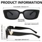 Small Rectangle Sunglasses for Women Men Vintage Trendy Y2K Rectangular Sunglass
