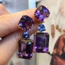 New Gorgeous 925 Silver Wedding Amethyst Drop Earrings for Women Tanzanite Jewel