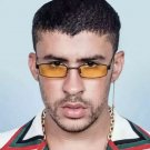 Bad Bunny Small Rectangle Sunglasses Men Women Retro Metal Frame