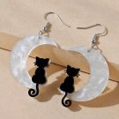 Cat On Moon Earrings