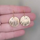 Beautiful Gold Star Light Mountain Earrings