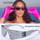 Kardashan Flat Top Shield Fashion Punk Sunglasses Women Y2K Sun Glasses Men Mirr
