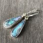 New Female Boho Geometry Moonstone Long Dangle Earrings Vintage Silver Color Dro