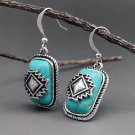 Beautiful Turquoise and Silver Geo Earrings