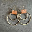 Beautiful Boho Leather Hoop Earrings