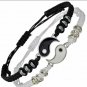 Best Friend Bracelets for 2 Matching Yin Yang Adjustable Cord Bracelet for Bff F
