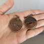 Ethinc Bohemia Copper Red Round Drop Earrings For Women Circle Charm Pendant Ret