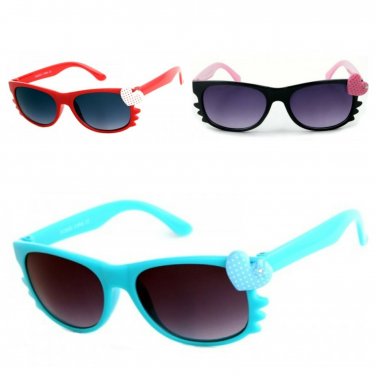 Hello Kitty Kids BABY TODDLER Girls Boy Sunglasses Black White Pink Cute Glasses