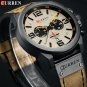 CURREN Men Watch Top Brand Men Military Sport Wristwatch Leather Quartz Watches