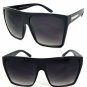 Mens Womens Flat Top Oversize Retro Square Sunglasses Funky Big Lens 2 Colors