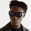 Wrap Around Sunglasses Thick Frame Y2K Sunglasses Punk Hip Hop Shades Glasses