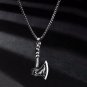 MENDEL Mens Nordic Norse Viking Raven Axe Wolf Pendant Necklace For Men Chain