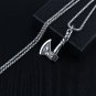 MENDEL Mens Nordic Norse Viking Raven Axe Wolf Pendant Necklace For Men Chain