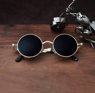 Vintage Steampunk Flip Sunglasses Retro Round Metal Sun Glasses for Men and Wome