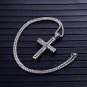 New Cool Boys Mens Stainless Steel Cross Pendant Necklace For Men Women Chain