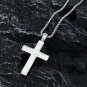 New Cool Boys Mens Stainless Steel Cross Pendant Necklace For Men Women Chain