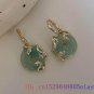 New Jade Donut Earrings for Women Stone Luxury Designer Carved 925 Silver Talism