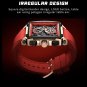 LIGE Men Watch Rectangle Sport Quartz Wristwatch Red Rubber Strap Males Watches