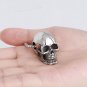 MENDEL Gothic Mens Biker Skull Pendant Necklace Men Stainless Steel Chain Silver
