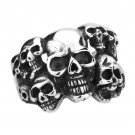 Skull Cool Man Ring 316L Stainless Steel Steam Ram Men Punk Rings Gothic Bands