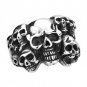 Skull Cool Man Ring 316L Stainless Steel Steam Ram Men Punk Rings Gothic Bands
